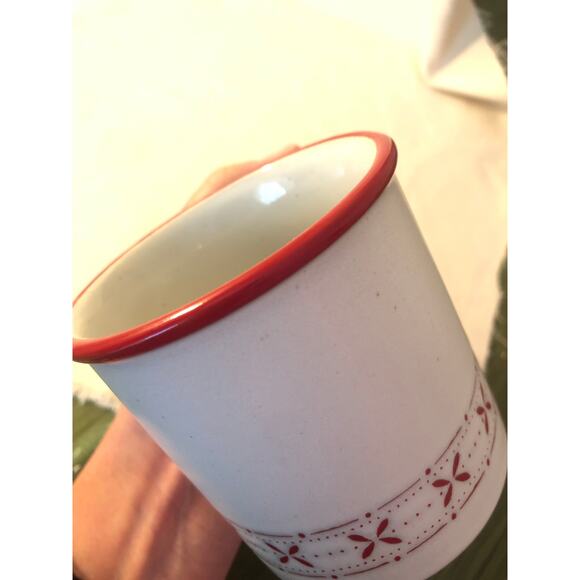 Hearth & Hand with Magnolia NWT 9.5oz Fair Isle Stripe Christmas Mug Cream/Red - Picture 6 of 6